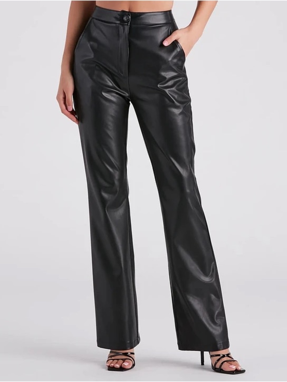 NWT Altar'd State Black Faux Leather Pants